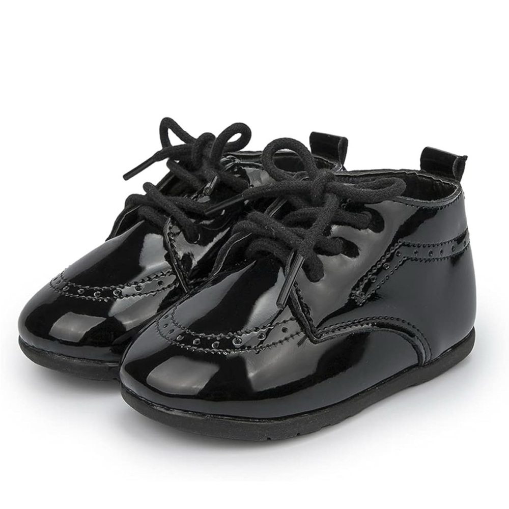 Infant Baby Boys Girls Classic PU Leather Wedding Loafers